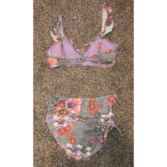 Flower print high waisted swim suit - Picture 2 of 2